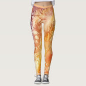 Abriek Roos Abstract ontwerp Leggings (Voorkant)