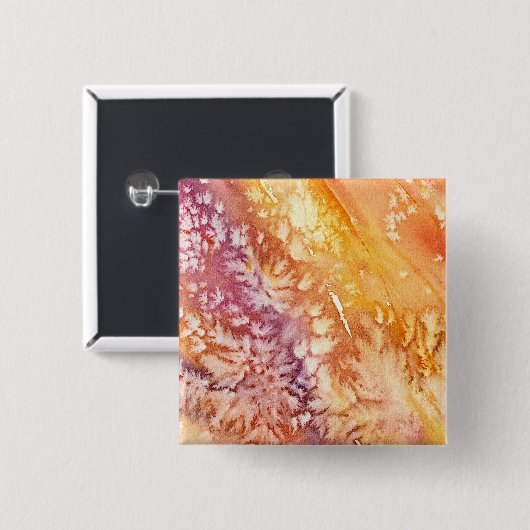 Abriek Roos Abstract ontwerp Vierkante Button 5,1 Cm (Voorkant /achterkant)