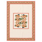 Abrikoos Azalea op crème 60" x 84" tafelkleed (Voorkant)