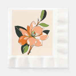 Abrikoos Azalea op Crème Servet