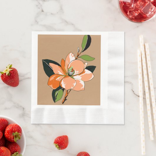 Abrikoos Azalea op Tan Servet (Insitu)