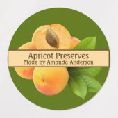 Abrikoos behoudt Modern Circle Food Label (Design 2)