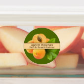 Abrikoos behoudt Modern Circle Food Label (Aangebracht)