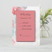 abrikoos Bloemen waterverf roos RSVP Reageerkaart (Staand voorkant)