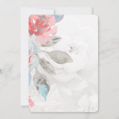 abrikoos Bloemen waterverf roos RSVP Reageerkaart (Achterkant)