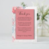 abrikoos Bloemen waterverf wilde bloem roos bruilo Bedankkaart (Staand voorkant)