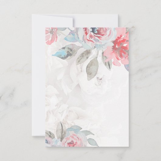 abrikoos Bloemen waterverf wilde bloem roos bruilo Bedankkaart (Achterkant)