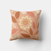 Abrikoos Blush Floral Garden Sierkussen (Achterkant)