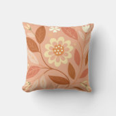 Abrikoos Blush Floral Garden Sierkussen (Voorkant)