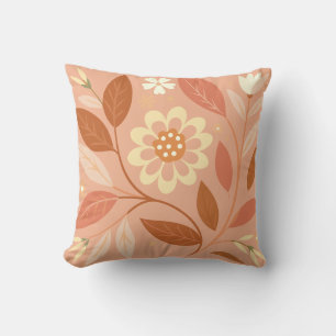 Abrikoos Blush Floral Garden Sierkussen