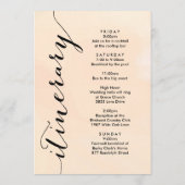 Abrikoos bruiloft welkomstbrief & routebeschrijvin programmakaart (Achterkant)