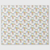 Abrikoos Cockapoo Cavapoo Hond Verjaardag Cadeaupapier (Vlak)