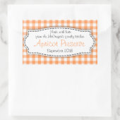 Abrikoos conserveren jam sinaasappel voedsellabel  rechthoekige sticker (Tas)