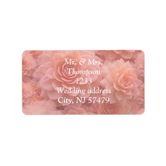 Abrikoos Crush Succulente Kleuren voor 2024 Etiket (Voorkant)