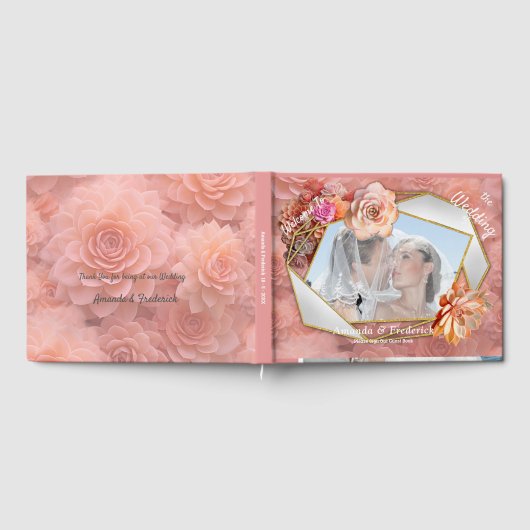 Abrikoos Crush Succulente Kleuren voor 2024 Gastenboek (Volledig)