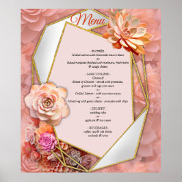 Abrikoos Crush Succulente Kleuren voor 2024 Poster