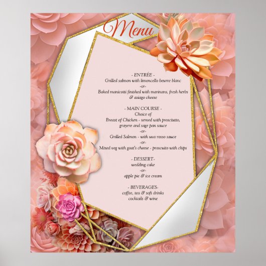 Abrikoos Crush Succulente Kleuren voor 2024 Poster (Voorkant)