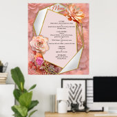 Abrikoos Crush Succulente Kleuren voor 2024 Poster (Thuiskantoor)