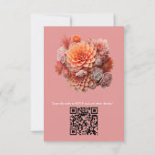 Abrikoos Crush Succulente Kleuren voor 2024 RSVP Kaartje (Achterkant)