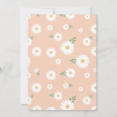 Abrikoos Daisy 80ste verjaardag uitnodiging (Achterkant)