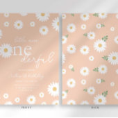 Abrikoos Daisy Little Miss Onederful Uitnodiging