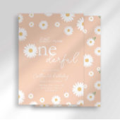 Abrikoos Daisy Little Miss Onederful Uitnodiging