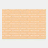 Abrikoos Eid Mubarak Masjid Patroon Ontwerp Inpakpapier Vel (Voorkant)