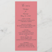 abrikoos elegante minimale bruiloft programmakaart (Voorkant)