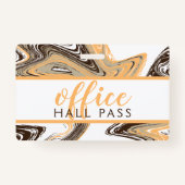 abrikoos en chocoladestreken KANTOOR HALL PASS Badge (Voorkant)