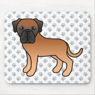 Abrikoos Engelse Mastiff Lieve Cartoon Hond Muismat