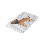 Abrikoos Engelse Mastiff Schattige Cartoon Hond & Badmat (Gekanteld)