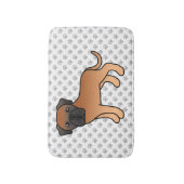 Abrikoos Engelse Mastiff Schattige Cartoon Hond & Badmat (Voorkant Verticaal)