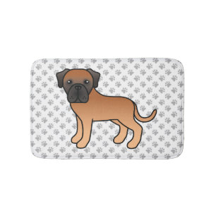 Abrikoos Engelse Mastiff Schattige Cartoon Hond & Badmat