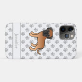 Abrikoos Engelse Mastiff Schattige Cartoon Hond &  Case-Mate iPhone Case (Achterkant (horizontaal))