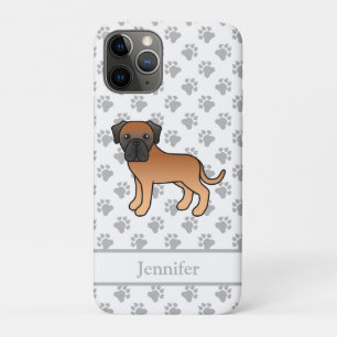 Abrikoos Engelse Mastiff Schattige Cartoon Hond & Case-Mate iPhone Case