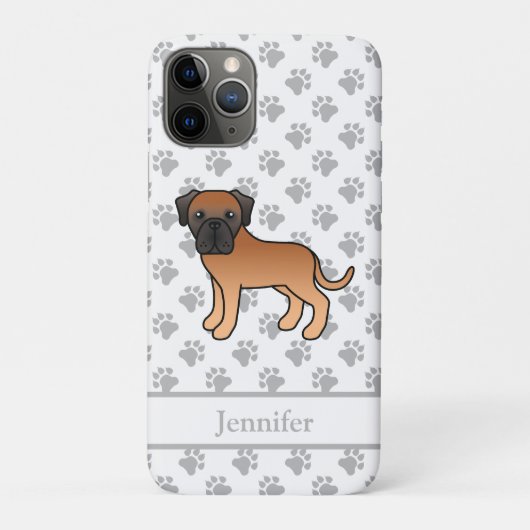 Abrikoos Engelse Mastiff Schattige Cartoon Hond &  Case-Mate iPhone Case (Achterkant)