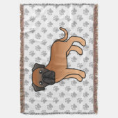 Abrikoos Engelse Mastiff Schattige Cartoon Hond Deken (Voorkant Verticaal)