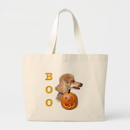 Abrikoos gecoate poedelzak Boo Grote Tote Bag (Voorkant)