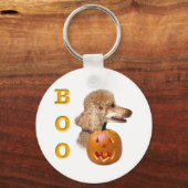 Abrikoos gecoate poedelzak Boo Sleutelhanger (Voorkant)