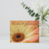 Abrikoos Gerbera · Save the Date Briefkaart (Staand voorkant)