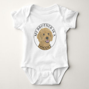 Abrikoos Golden Doodle Hond Grote Broer Romper