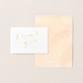 Abrikoos Gouden Folie Bruiloft Dank u Kaart (Display)