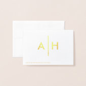 Abrikoos Gouden Folie Bruiloft Dank u Kaart (Met envelop)