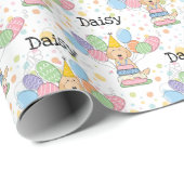 Abrikoos Labradoodle Hond Verjaardag Cadeaupapier (Rol Hoek)