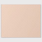 Abrikoos monochroom stippenpatroon cadeaupapier (Vlak)