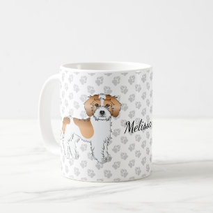Abrikoos Parti-kleur Mini Goldendoodle Hond & Naam Koffiemok