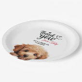 Abrikoos Poedel Bruiloft Dank u Papieren Bordje (Gekanteld)