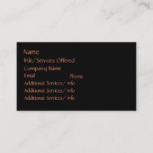 Abrikoos Roos Floral Beauty Design Persoonlijk Visitekaartje (Achterkant)