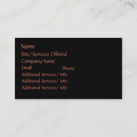 Abrikoos Roos Floral Beauty Design Persoonlijk Visitekaartje (Achterkant)