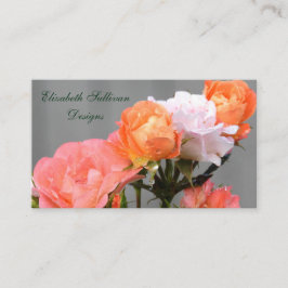 Abrikoos Roos Floral Beauty Design Persoonlijk Visitekaartje